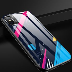 Hurtel Color Glass Case etui pokrowiec nakładka ze szkła hartowanego z osłoną na aparat iPhone XR pattern 2 uniwersalny 14