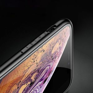 Hurtel Color Glass Case etui pokrowiec nakładka ze szkła hartowanego z osłoną na aparat iPhone XR pattern 2 uniwersalny 7