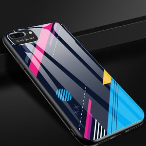 Hurtel Color Glass Case etui pokrowiec nakładka ze szkła hartowanego z osłoną na aparat iPhone 8 Plus / iPhone 7 Plus pattern 4 uniwersalny 15