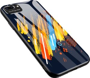 Hurtel Color Glass Case etui pokrowiec nakładka ze szkła hartowanego z osłoną na aparat iPhone SE 2020 / iPhone 8 / iPhone 7 pattern 5 uniwersalny 1