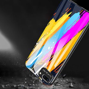 Hurtel Color Glass Case etui pokrowiec nakładka ze szkła hartowanego z osłoną na aparat iPhone SE 2020 / iPhone 8 / iPhone 7 pattern 3 uniwersalny 11