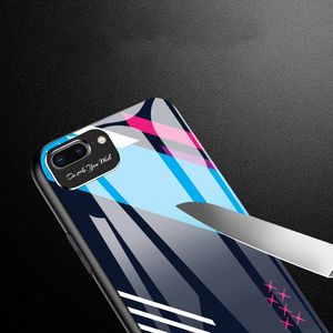 Hurtel Color Glass Case etui pokrowiec nakładka ze szkła hartowanego z osłoną na aparat iPhone SE 2020 / iPhone 8 / iPhone 7 pattern 3 uniwersalny 6