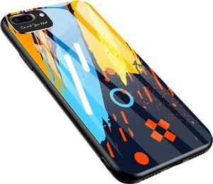 Hurtel Color Glass Case etui pokrowiec nakładka ze szkła hartowanego z osłoną na aparat iPhone SE 2020 / iPhone 8 / iPhone 7 pattern 1 uniwersalny 1