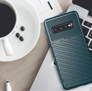 Hurtel Thunder Case elastyczne pancerne etui pokrowiec Samsung Galaxy S10 czarny uniwersalny 6