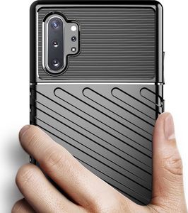 Hurtel Thunder Case elastyczne pancerne etui pokrowiec Samsung Galaxy Note 10 Plus czarny uniwersalny 4
