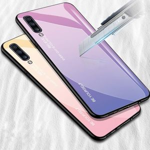 Hurtel Gradient Glass etui pokrowiec nakładka ze szkła hartowanego Samsung Galaxy A70 czarno-czerwony uniwersalny 6
