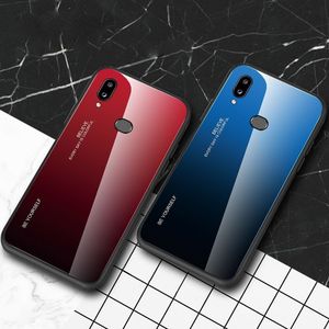 Hurtel Gradient Glass etui pokrowiec nakładka ze szkła hartowanego Samsung Galaxy A20e różowo-fioletowy uniwersalny 5