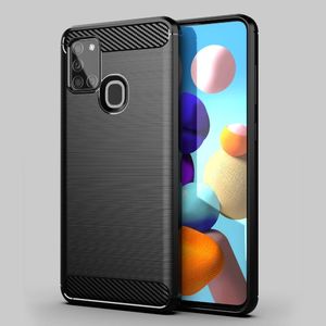 Hurtel Carbon Case elastyczne etui pokrowiec Samsung Galaxy A21S niebieski uniwersalny (61093-uniw) - 61093-uniw 12