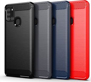 Hurtel Carbon Case elastyczne etui pokrowiec Samsung Galaxy A21S niebieski uniwersalny (61093-uniw) - 61093-uniw 15