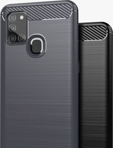 Hurtel Carbon Case elastyczne etui pokrowiec Samsung Galaxy A21S niebieski uniwersalny (61093-uniw) - 61093-uniw 6