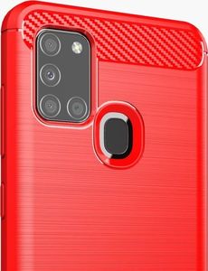 Hurtel Carbon Case elastyczne etui pokrowiec Samsung Galaxy A21S niebieski uniwersalny (61093-uniw) - 61093-uniw 9