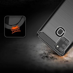 Hurtel Carbon Case elastyczne etui pokrowiec Samsung Galaxy A21S niebieski uniwersalny (61093-uniw) - 61093-uniw 10