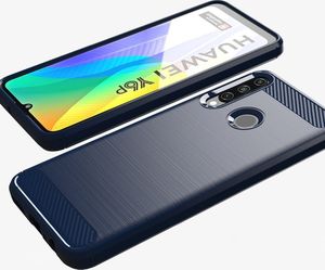Hurtel Carbon Case elastyczne etui pokrowiec Huawei Y6p czarny uniwersalny 7