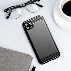 Hurtel Carbon Case elastyczne etui pokrowiec Huawei Y5p niebieski uniwersalny 10