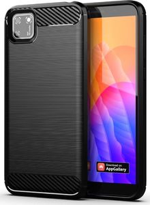 Hurtel Carbon Case elastyczne etui pokrowiec Huawei Y5p czarny uniwersalny 1