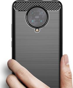 Hurtel Carbon Case elastyczne etui pokrowiec Xiaomi Redmi K30 Pro / Poco F2 Pro niebieski uniwersalny 4