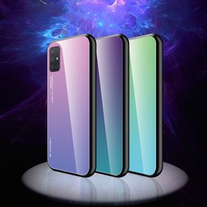 Hurtel Gradient Glass etui pokrowiec nakładka ze szkła hartowanego Samsung Galaxy A71 czarno-niebieski uniwersalny 2