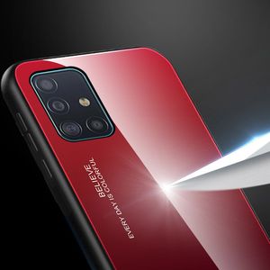 Hurtel Gradient Glass etui pokrowiec nakładka ze szkła hartowanego Samsung Galaxy A51 zielono-fioletowy uniwersalny 11