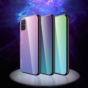 Hurtel Gradient Glass etui pokrowiec nakładka ze szkła hartowanego Samsung Galaxy A51 różowo-fioletowy uniwersalny 2