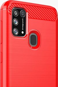 Hurtel Carbon Case elastyczne etui pokrowiec Samsung Galaxy M30s / Galaxy M21 niebieski uniwersalny 2