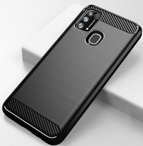 Hurtel Carbon Case elastyczne etui pokrowiec Samsung Galaxy M30s / Galaxy M21 niebieski uniwersalny 5
