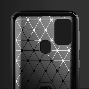 Hurtel Carbon Case elastyczne etui pokrowiec Samsung Galaxy M30s / Galaxy M21 niebieski uniwersalny 6