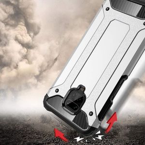 Hurtel Hybrid Armor pancerne hybrydowe etui pokrowiec Xiaomi Redmi 10X 4G / Xiaomi Redmi Note 9 srebrny uniwersalny 4