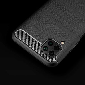 Hurtel Carbon Case elastyczne etui pokrowiec Huawei P40 Lite / Nova 7i / Nova 6 SE czarny uniwersalny 5