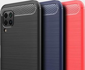 Hurtel Carbon Case elastyczne etui pokrowiec Huawei P40 Lite / Nova 7i / Nova 6 SE czarny uniwersalny 9
