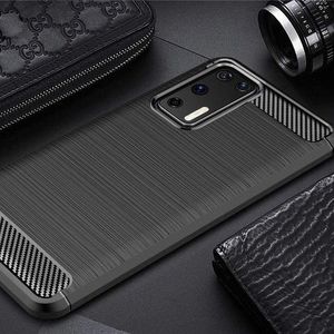 Hurtel Carbon Case elastyczne etui pokrowiec Huawei P40 Pro niebieski uniwersalny 6