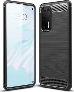 Hurtel Carbon Case elastyczne etui pokrowiec Huawei P40 Pro czarny uniwersalny 1