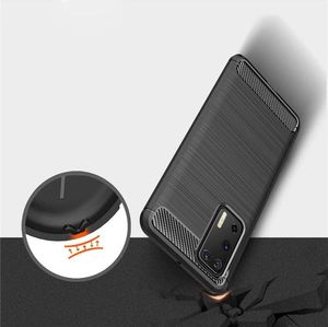 Hurtel Carbon Case elastyczne etui pokrowiec Huawei P40 Pro czarny uniwersalny 4