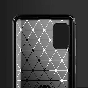 Hurtel Carbon Case elastyczne etui pokrowiec Huawei P40 Pro czarny uniwersalny 5