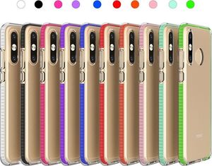 Hurtel Spring Case pokrowiec żelowe etui z kolorową ramką do Huawei P30 Lite żółty uniwersalny 5