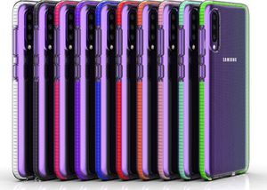 Hurtel Spring Case pokrowiec żelowe etui z kolorową ramką do Samsung Galaxy A40 żółty uniwersalny 4