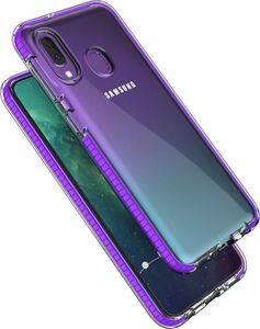 Hurtel Spring Case pokrowiec żelowe etui z kolorową ramką do Samsung Galaxy A20e żółty uniwersalny 2