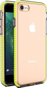 Hurtel Spring Case pokrowiec żelowe etui z kolorową ramką do iPhone SE 2020 / iPhone 8 / iPhone 7 żółty uniwersalny 1