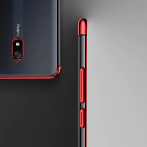 Hurtel Clear Color case żelowy pokrowiec etui z metaliczną ramką Xiaomi Redmi 8A czerwony uniwersalny 3