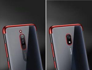 Hurtel Clear Color case żelowy pokrowiec etui z metaliczną ramką Xiaomi Redmi 8A czerwony uniwersalny 4