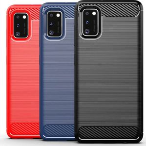Hurtel Carbon Case elastyczne etui pokrowiec Samsung Galaxy A41 czarny uniwersalny 7