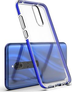 Hurtel Spring Case pokrowiec żelowe etui z kolorową ramką do Huawei Mate 20 Lite ciemnoniebieski uniwersalny 3