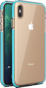 Hurtel Spring Case pokrowiec żelowe etui z kolorową ramką do iPhone XS Max jasnoniebieski uniwersalny 1