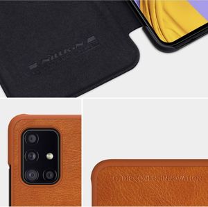 Nillkin Nillkin Qin skórzana kabura etui Samsung Galaxy A51 5G czarny uniwersalny 14