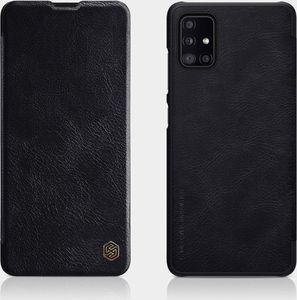Nillkin Nillkin Qin skórzana kabura etui Samsung Galaxy A51 5G czarny uniwersalny 6