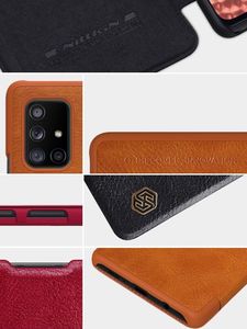 Nillkin Nillkin Qin skórzana kabura etui Samsung Galaxy A71 5G czarny uniwersalny 12