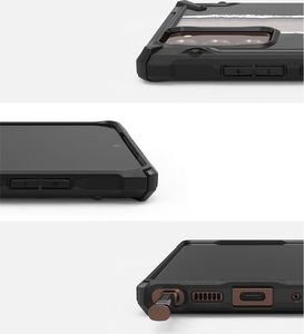 Ringke Ringke Fusion X Design etui pancerny pokrowiec z ramką Samsung Galaxy Note 20 czarny (Ticket band) (XDSG0037) uniwersalny (62659-uniw) - 62659-uniw 7