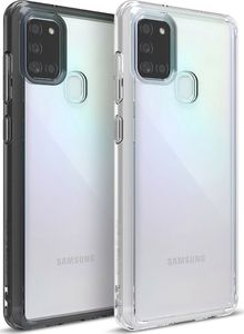 Ringke Ringke Fusion etui pokrowiec z żelową ramką Samsung Galaxy A21S czarny (FSSG0085) uniwersalny 9