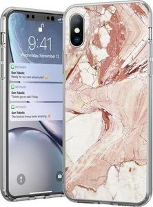 Wozinsky Wozinsky Marble żelowe etui pokrowiec marmur Xiaomi Mi 10 Lite różowy uniwersalny 1