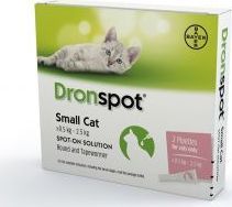 Bayer Dronspot Pipety dla Małego Kota 0,5 kg - 2,5 kg 2 x 0,35 ml 1
