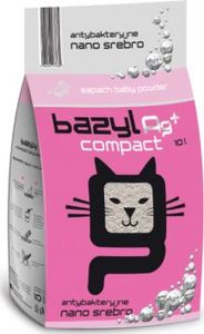 Żwirek dla kota Celpap Bazyl Ag + Compact Baby Powder 10 l 1